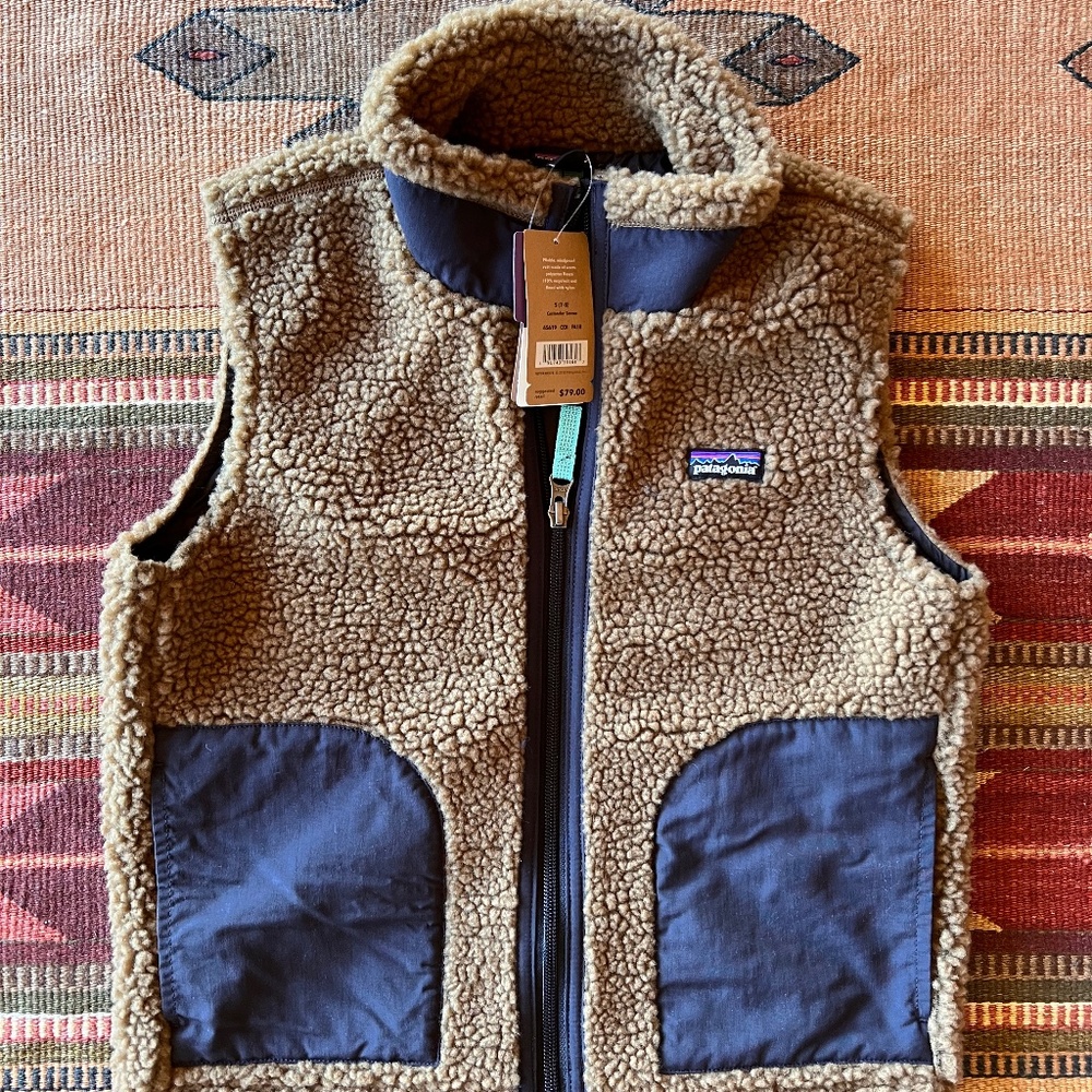 Patagonia Retro X Vest Coriander Brown 7-8T NWT